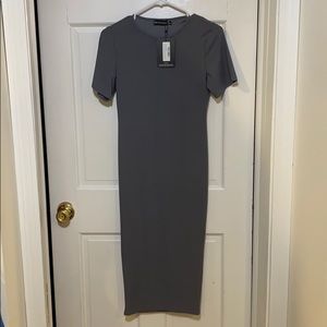 Grey midi dress